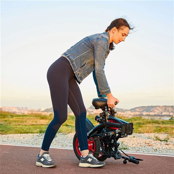 GoPowerBike GoBlitz Electric Folding Bike for Adults - Black