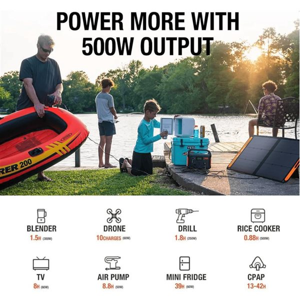 Jackery Explorer 550 Solar Generator w/ SolarSaga 100 W Solar Panel