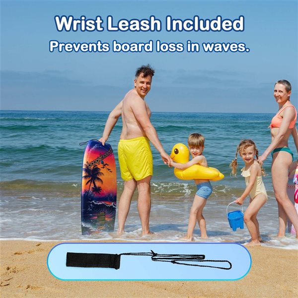 Wham-O 2-Pack 37-in Boogie Board w/ Wrist Leash for Kids 8+ - Beach/Wave