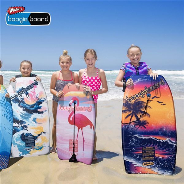 Wham-O 2-Pack 37-in Boogie Board w/ Wrist Leash for Kids 8+ - Beach/Wave