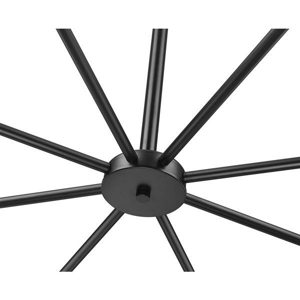 Z-Lite Oren Matte Black Transitional 8-Light Shaded Chandelier