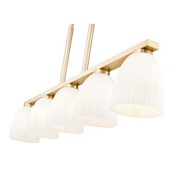 Z-Lite Naya Modern Gold Modern 5-Light Linear Chandelier