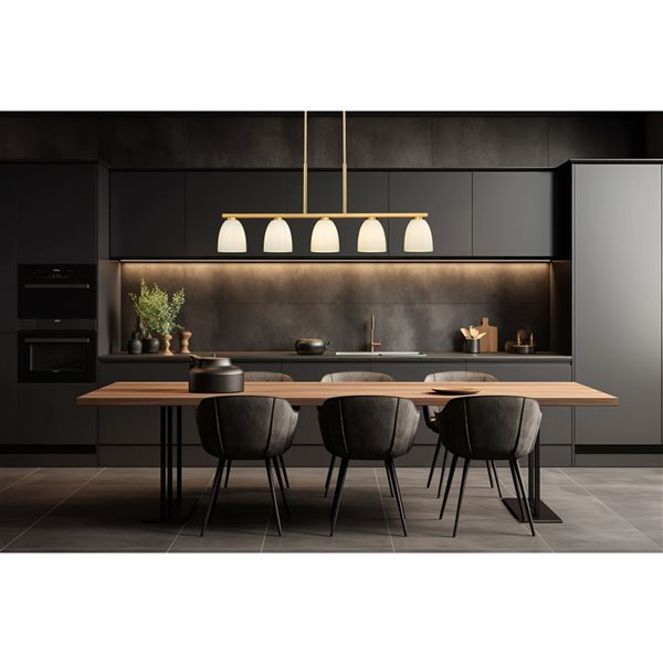 Z-Lite Naya Modern Gold Modern 5-Light Linear Chandelier