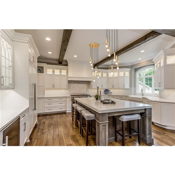 Z-Lite Stari Modern Gold Transitional 5-Light Tiered Chandelier