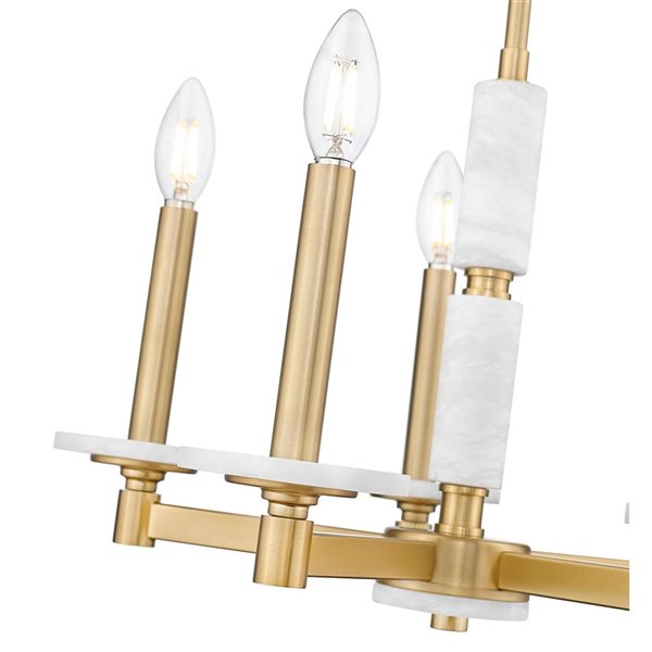 Z-Lite Kaden Modern Gold Transitional 5-Light Candle Chandelier