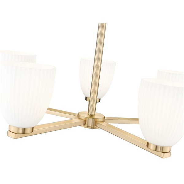 Z-Lite Naya Modern Gold Modern 5-Light Shaded Chandelier