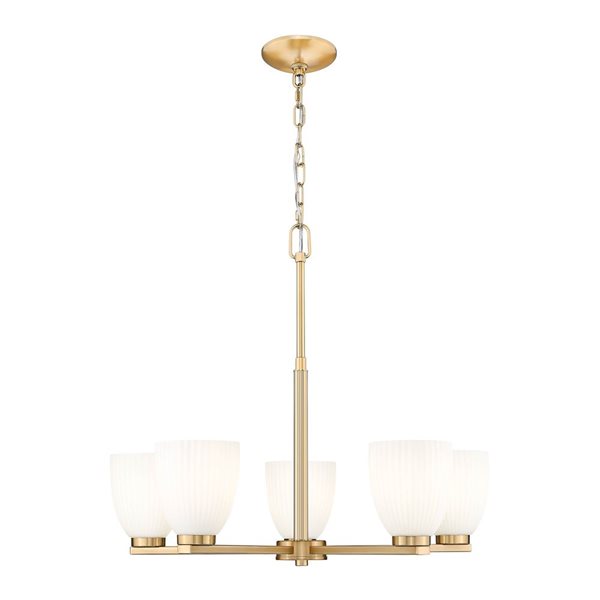 Z-Lite Naya Modern Gold Modern 5-Light Shaded Chandelier