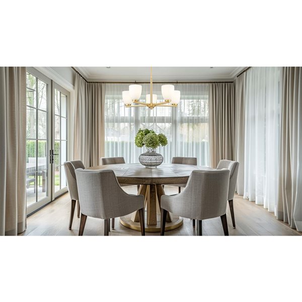 Z-Lite Naya Modern Gold Modern 5-Light Shaded Chandelier