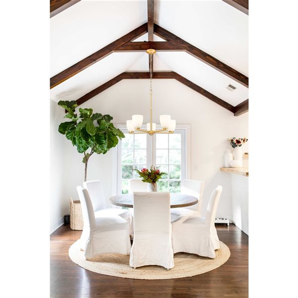 Z-Lite Naya Modern Gold Modern 5-Light Shaded Chandelier