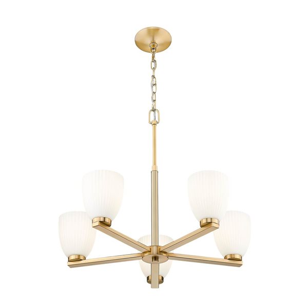 Z-Lite Naya Modern Gold Modern 5-Light Shaded Chandelier