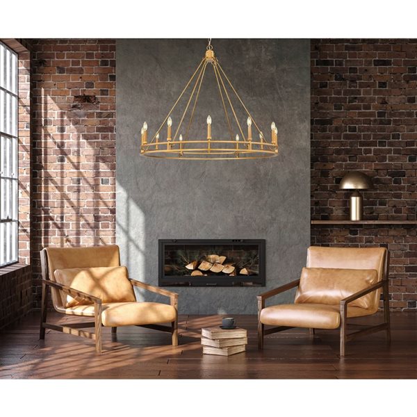 Z-Lite Dennison Signature Brass Transitional 12-Light Candle Chandelier