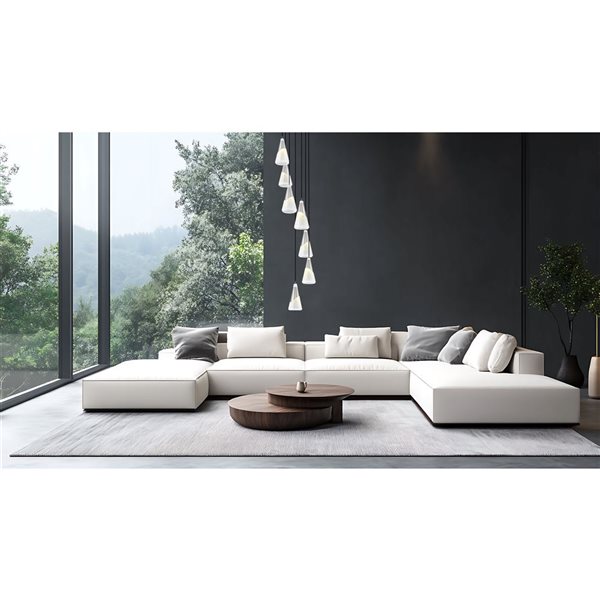 Z-Lite Aimie Brushed Nickel 7-Light Modern Tiered Chandelier