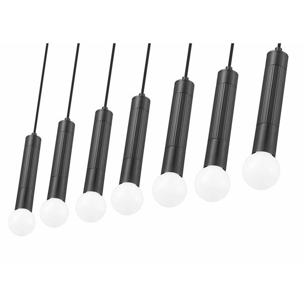 Z-Lite Stari Matte Black Transitional 7-Light Linear Chandelier