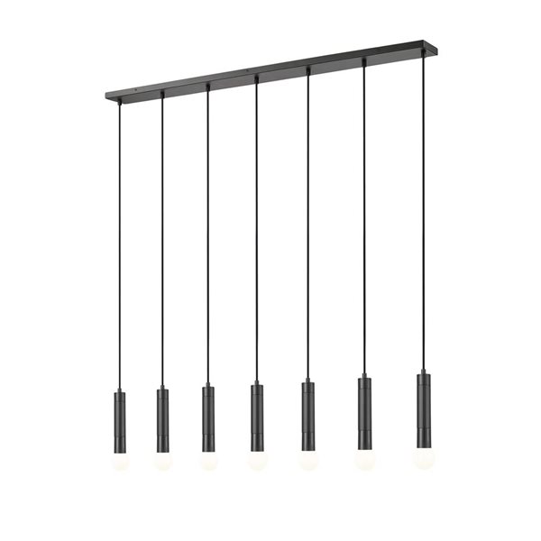 Z-Lite Stari Matte Black Transitional 7-Light Linear Chandelier