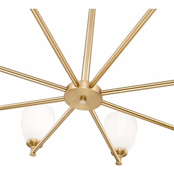 Z-Lite Oren Modern Gold Transitional 8-Light Shaded Chandelier