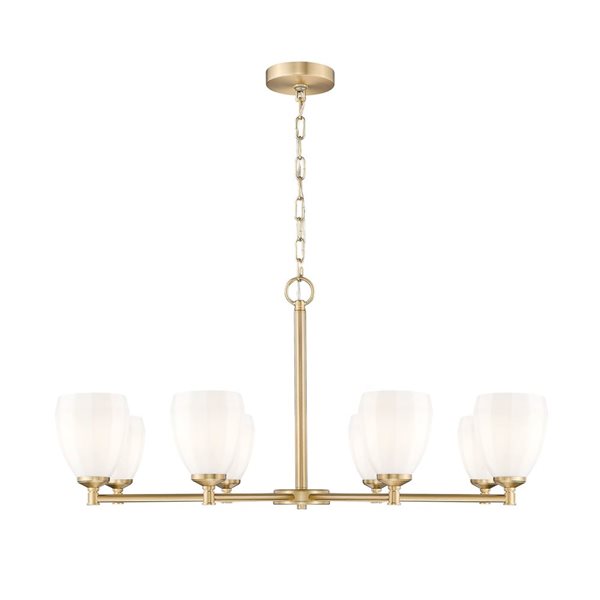 Z-Lite Oren Modern Gold Transitional 8-Light Shaded Chandelier