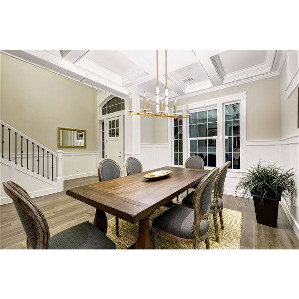 Z-Lite Kaden Modern Gold Transitional 8-Light Linear Chandelier