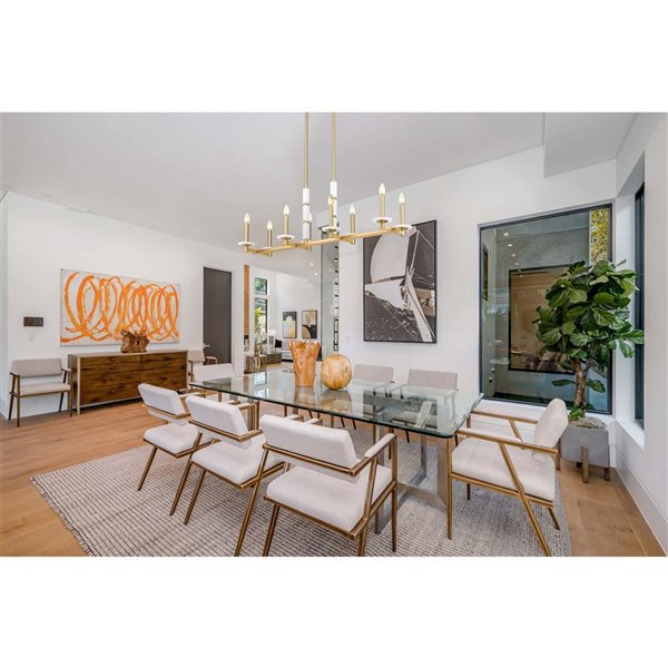 Z-Lite Kaden Modern Gold Transitional 8-Light Linear Chandelier