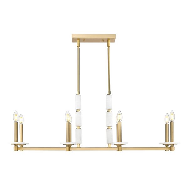 Z-Lite Kaden Modern Gold Transitional 8-Light Linear Chandelier