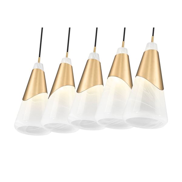 Z-Lite Aimie Modern Gold Modern 5-Light Linear Chandelier