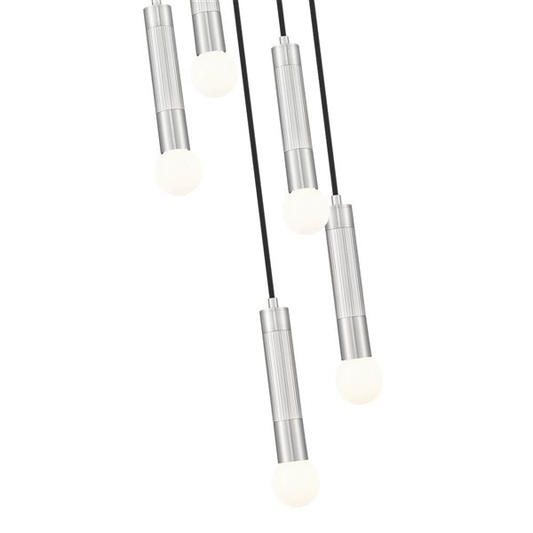 Z-Lite Stari Brushed Nickel Transitional 5-Light Tiered Chandelier