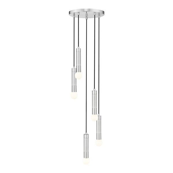 Z-Lite Stari Brushed Nickel Transitional 5-Light Tiered