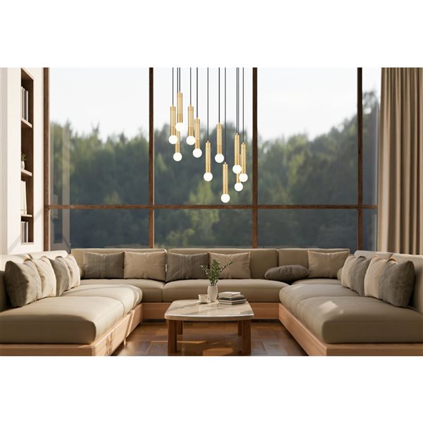 Z-Lite Stari Modern Gold Transitional 11-Light Tiered