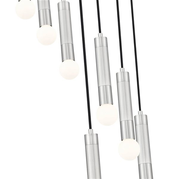 Z-Lite Stari Brushed Nickel Transitional 7-Light Tiered Chandelier