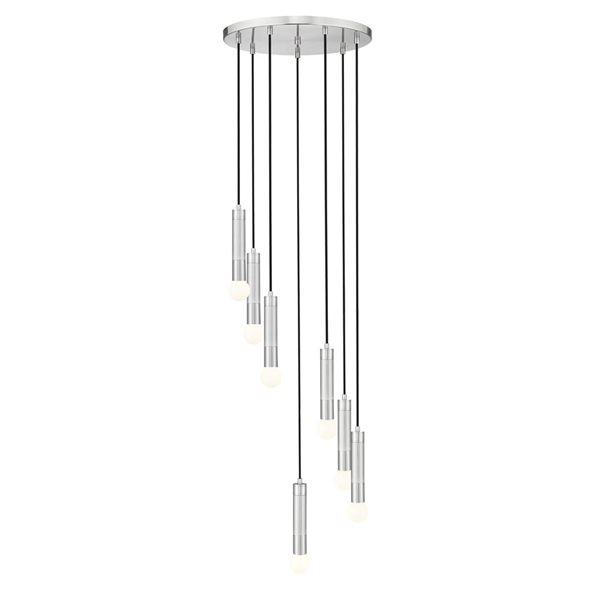 Z-Lite Stari Brushed Nickel Transitional 7-Light Tiered Chandelier