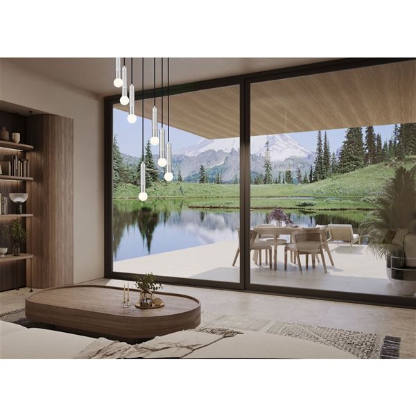 Z-Lite Stari Brushed Nickel Transitional 7-Light Tiered Chandelier