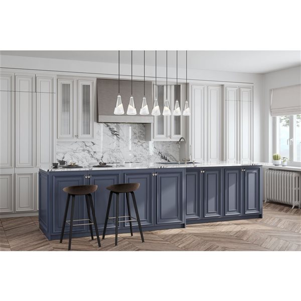 Z-Lite Aimie Brushed Nickel Modern 7-Light Linear Chandelier