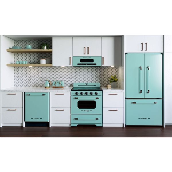 Unique Appliances Classic Retro 30-in Induction Range - Summer Mint Green