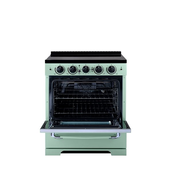 Unique Appliances Classic Retro 30-in Induction Range - Summer Mint Green