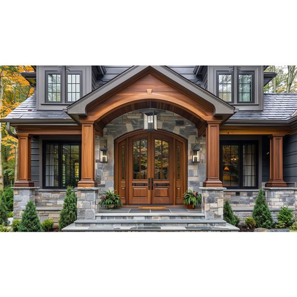 Z-Lite Hartwell 6-Light 36-in H Sand Black Hardwired E-12 Base Outdoor Wall Light