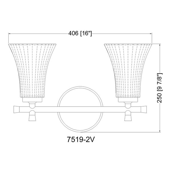 Z-Lite Belle 2-Light Polished Chrome LED Vanity Light w/ Clear Glass Shade