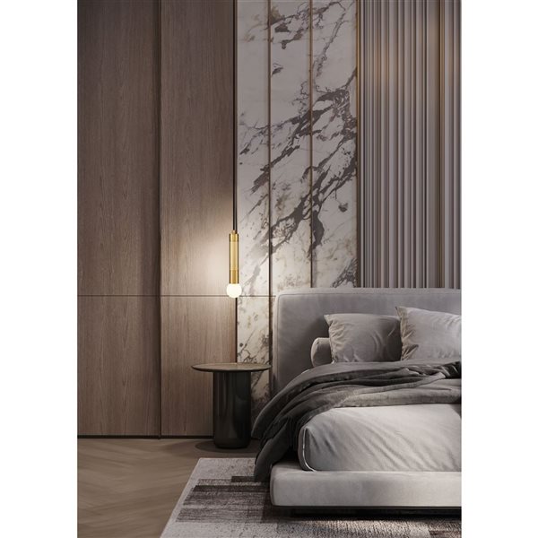 Z-Lite Stari 1-Light Standard Gold Industrial Linear Cord Pendant Light