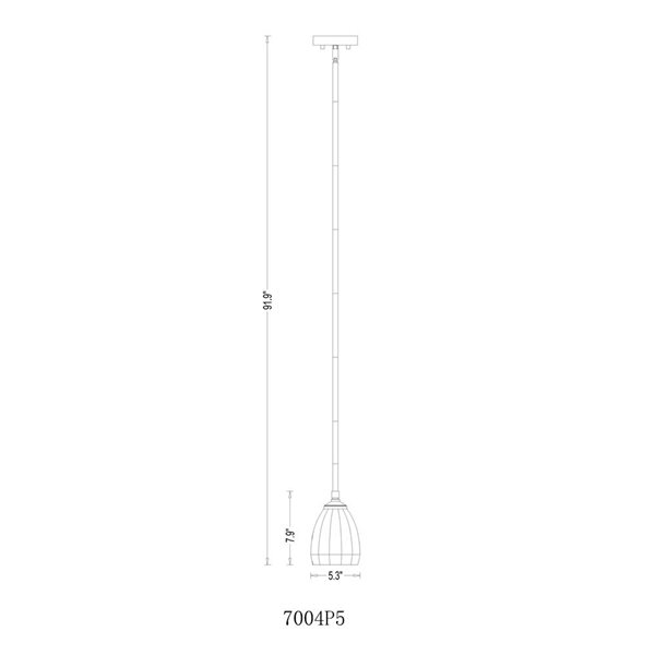 Z-Lite Oren 1-Light 5.5-in W Standard Matte Black Pendant Light w/ Opal Bell Glass Shade