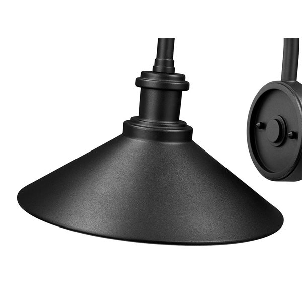 Z-Lite RLM 1-Light 11-in H Sand Black Hardwired E-26 Base Outdoor Wall Light