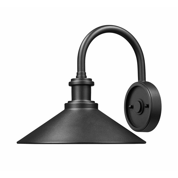 Z-Lite RLM 1-Light 11-in H Sand Black Hardwired E-26 Base Outdoor Wall Light