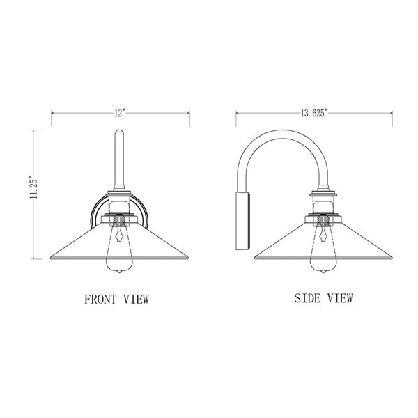 Z-Lite RLM 1-Light 11-in H Sand Black Hardwired E-26 Base Outdoor Wall Light