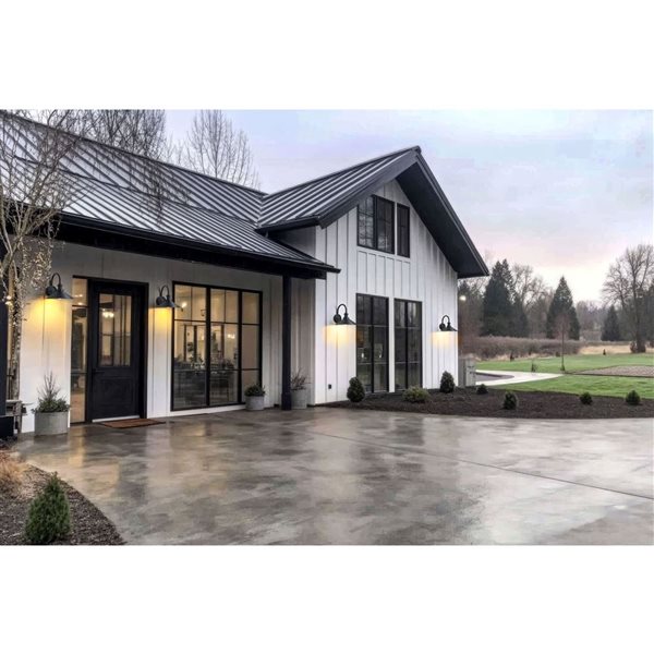 Z-Lite RLM 1-Light 11-in H Sand Black Hardwired E-26 Base Outdoor Wall Light