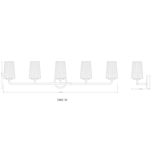 Z-Lite Montford 5-Light Gold LED Vanity Light w/ Opal Glass Shade