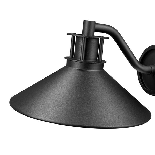 Z-Lite RLM 1-Light 7-in H Sand Black Hardwired E-26 Base Outdoor Wall Light