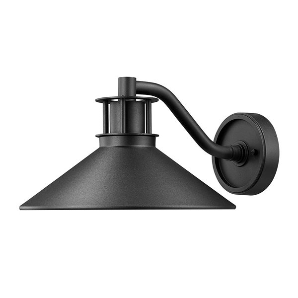 Z-Lite RLM 1-Light 7-in H Sand Black Hardwired E-26 Base Outdoor Wall Light