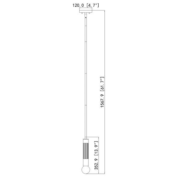 Z-Lite Stari 1-Light Standard Matte Black Industrial Downrod