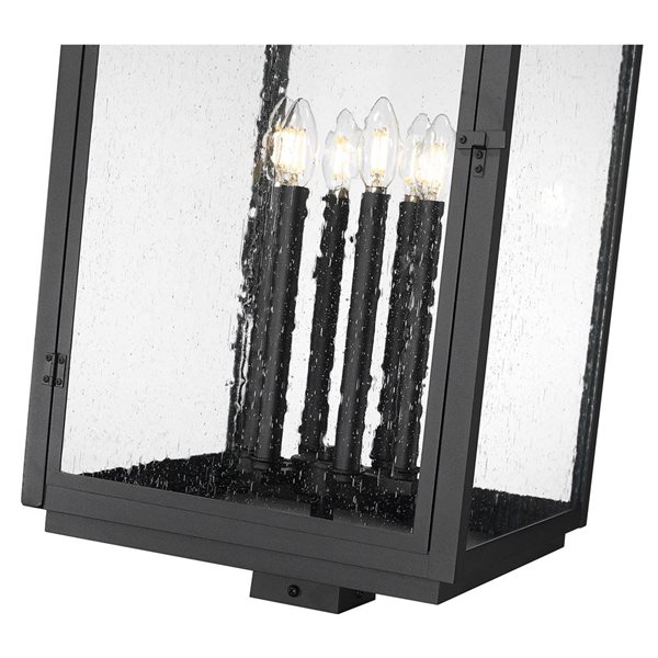 Luz* Z-Lite Hartwell 6-Light 31.5-in H Sand Black Outdoor Light