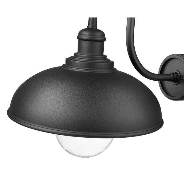 Z-Lite RLM 1-Light 15.5-in H Sand Black Hardwired E-26 Base Outdoor Wall Light