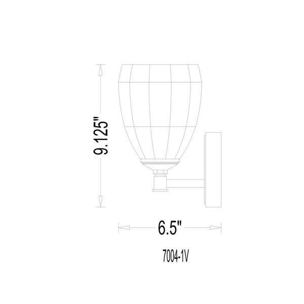 Z-Lite Oren 1-Light Polished Chrome LED Vanity Light w/ Opal Glass Shade