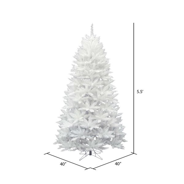 Vickerman 5.5-ft Sparkle White Spruce Full Artificial Christmas Tree - Unlit