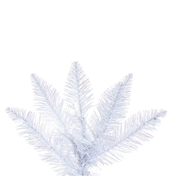 Vickerman 4.5-ft Sparkle White Spruce Artificial Christmas Tree with Warm White LED Lights